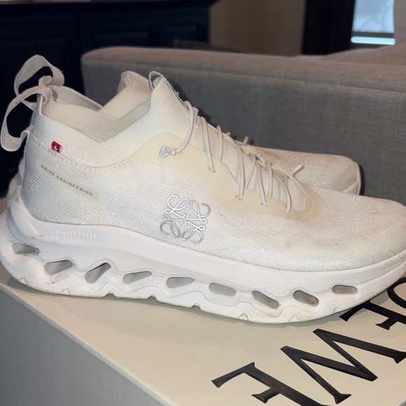 Loewe x On Off-White/white Sculpted-Sole Knit Sneaker - Picture 2 of 7